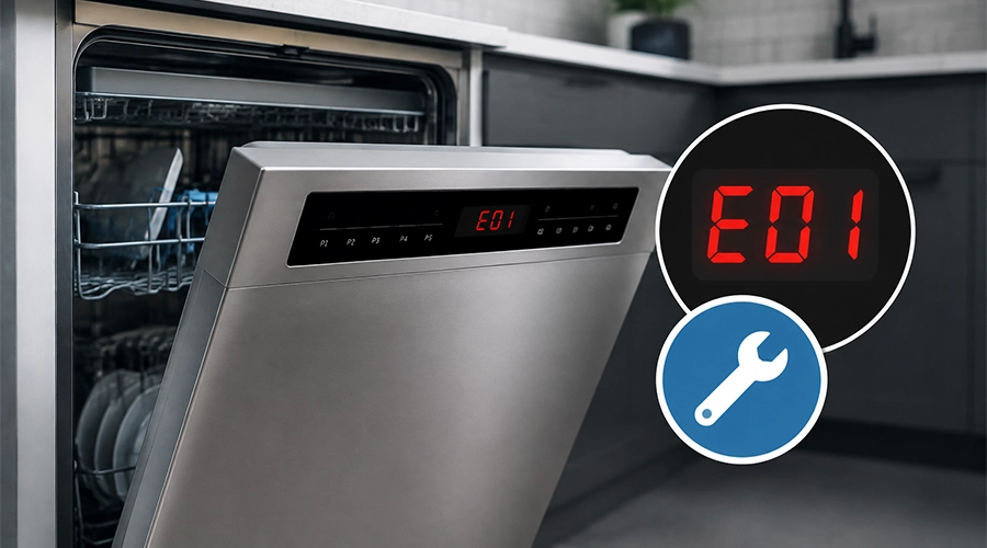 علت ارور e01 ظرفشویی بکو